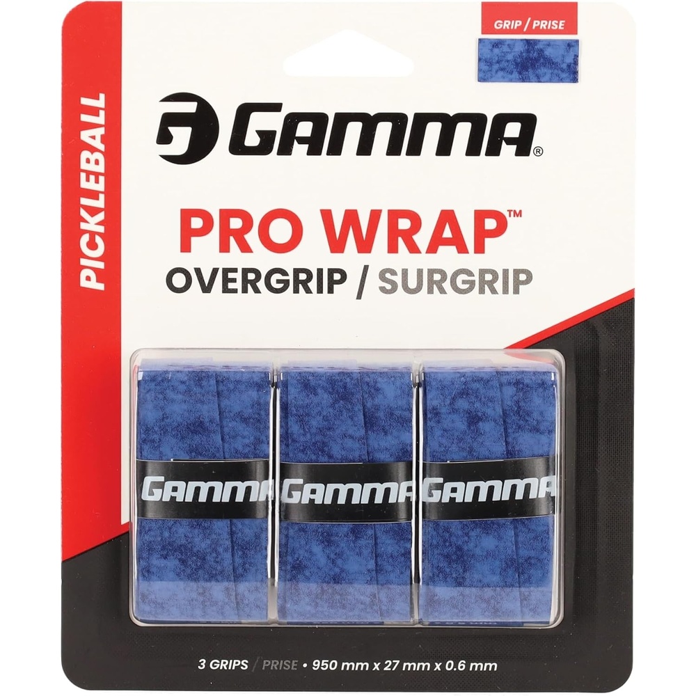 image:imageGamma Pickleball Pro Wrap Overgrip Tacky Durable Soft Moisture Absorbent Paddle OG Badminton Padel Racket Grip Multiple Colors Versatile for All Skill Levels NeonBlue