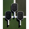 image:imageGAMMA RCF Obsidian Pickleball Paddle Raw Carbon Fiber 10mm 13mm and 16mm Options Comfortable Molded Foam Handle Sleak Design Customizable Handle Weight SystemObsidian 16