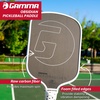 image:imageGAMMA RCF Obsidian Pickleball Paddle Raw Carbon Fiber 10mm 13mm and 16mm Options Comfortable Molded Foam Handle Sleak Design Customizable Handle Weight SystemObsidian 10