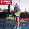 image:imageGamma Ball Hopper Pro 90  Heavy Duty Tennis Ball Basket with Adjustable Padded Handle  Holds 90 Tennis Balls  Easy Pickup and Carry for Tennis Practice and Coaching
