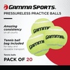image:imageGamma Sports Pressureless Tennis Balls Box  Ideal for Practice Teaching and Training with HighVisbility Felt  Indoor and Outdoor Court Play  48 and 75 Pack SizesNew Bag of 20