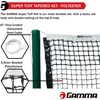 image:imageGamma Super Tuff Tennis Net  35mm Braided Polyethylene Double Top Rows HeavyDuty Polyester or Vinyl Headband UV Resistant Galvanized Steel Cable Official Court SizeSuper Tuff Net 35 MM