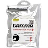 image:imageGamma Sports Supreme Overgrip for Tennis Pickleball Squash Badminton and Racquetball Racquets Multiple Pack Sizes and ColorsWhite