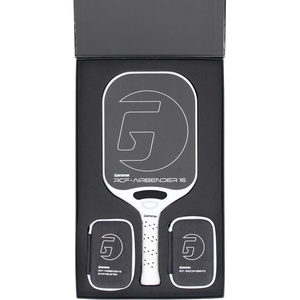 image:imageGAMMA RCF Airbender Pickleball Paddle Raw Carbon Fiber Customizable Handle Weight System amp Aerodynamic Open Throat wShock Absorbing Gel Insert 22mm amp 16mm16 MM  Deluxe Box Set