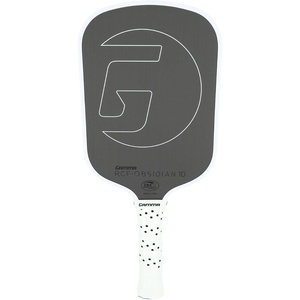image:imageGAMMA RCF Obsidian Pickleball Paddle Raw Carbon Fiber 10mm 13mm and 16mm Options Comfortable Molded Foam Handle Sleak Design Customizable Handle Weight SystemObsidian 10