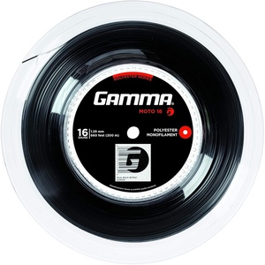 image:imageGAMMA Sports Moto Tennis Racket String Polyester Heptagonal Shape that Delivers Maximum Ball Bite Spin Power amp Control Tennis String Sets amp ReelsBlack Reel