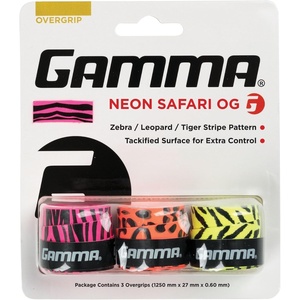 image:imageGAMMA Sports Neon Tennis Overgrips  High Performance and Moisture Wicking Also for Pickleball Padel Racquet Sports OG  Dri Safari or TacNeon Safari OG
