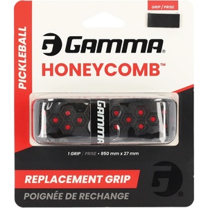 image:imageGamma Honeycomb Cushion Grip for Pickleball Paddles MoistureWicking Pickleball Replacement Grip Premium Pickleball Equipment for Practice and GamesBlackRed