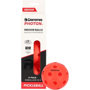 image:imageGamma Photon Indoor Pickleballs Pack of 6 USAPA Approved HighVisibility Durable and UltraBalancedRed