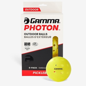 image:imageGamma Photon Pickleballs 40 Precision Molded Holes USAPA Approved for Tournament Play HighVisibility Quiet Durable Ultra Balanced6 pack