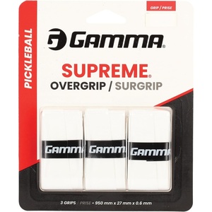 image:imageGamma Pickleball Supreme Overgrip Easy to Apply Grip Tape for Pickleball Paddles Badminton Squash Padel Racquets Replacement Tacky Over Wrap Bands Multiple Color OGWhite