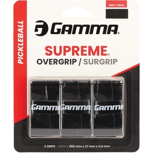 image:imageGamma Pickleball Supreme Overgrip Easy to Apply Grip Tape for Pickleball Paddles Badminton Squash Padel Racquets Replacement Tacky Over Wrap Bands Multiple Color OGBlack