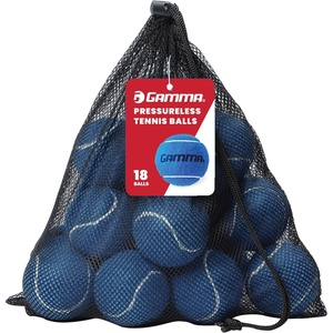 image:imageGamma Pressureless Tennis Balls for Tennis Practice and Lessons LongerTerm Durability and More Bounce Than Standard Tennis Balls Blue Bag of 18