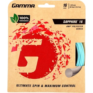image:imageGamma Sapphire Tennis String AMP CoPolyester Technology for Effortless Spin and Precision Set amp Reel 16g 17gPolyester Tennis Strings Maximum Control16g