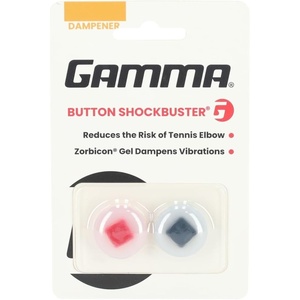 image:imageGamma Shockbuster Ring and ButtonTennis Racket Dampeners EasytoInstall Tennis Dampener with Zorbicon Gel Technology Minimizes Vibration During Prolonged UseRedBlack