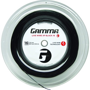 image:imageGamma Sports Live Wire XP Tennis Racket String Multifilament Series Firmer More Crisp Feel For Natural GutLike Playability  16L or 17 Gauge Black NaturalBlack Reel