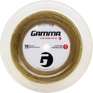 image:imageGamma Sports Live Wire XP Tennis Racket String Multifilament Series Firmer More Crisp Feel For Natural GutLike Playability  16L or 17 Gauge Black NaturalNatural Reel