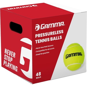 image:imageGamma Sports Pressureless Tennis Balls Box  Ideal for Practice Teaching and Training with HighVisbility Felt  Indoor and Outdoor Court Play  48 and 75 Pack SizesBox of 48