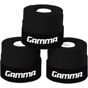 image:imageGamma Sports Supreme Overgrip for Tennis Pickleball Squash Badminton and Racquetball Racquets Multiple Pack Sizes and ColorsBlack