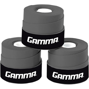 image:imageGamma Sports Supreme Overgrip for Tennis Pickleball Squash Badminton and Racquetball Racquets Multiple Pack Sizes and ColorsGrey