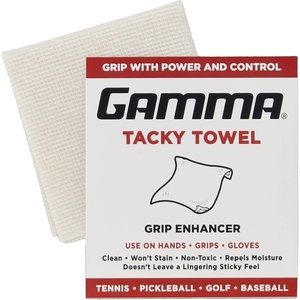 image:imageGamma Tacky Towel for Tennis Pickleball Padel Golf Baseball NonToxic Grip Enhancer Improves Control LongLasting AntiSlip Formula USTA Approved 8x5Previous Tacky Towel