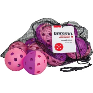 image:imageGamma TwoTone Outdoor Training Pickleballs RedOrange YellowRed GreenPurple Practice High Visibility Consistent Bounce Durable Spin Tournament Training 3 Pack 6 Pack12 PackIndoor Purple
