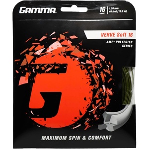 image:imageGamma Verve Soft Tennis String  Premium Multifilament Tennis String for Control Power and Comfort  Durable amp Tension Retention  Ideal for Players Seeking a Soft Responsive FeelYellowBlack