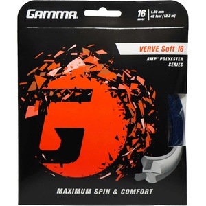 image:imageGamma Verve Soft Tennis String  Premium Multifilament Tennis String for Control Power and Comfort  Durable amp Tension Retention  Ideal for Players Seeking a Soft Responsive FeelBlueBlack